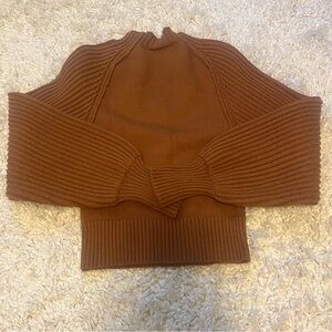 Maeve Brown Ribbed Sweater